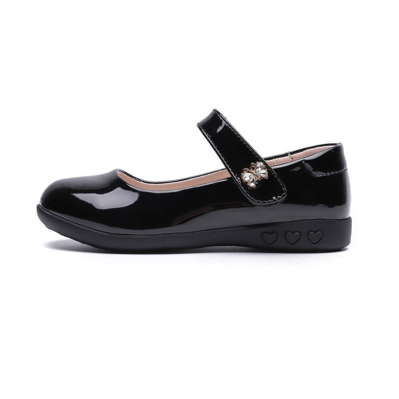 ALPHELIGANCE Girls Mary Jane Strap School Uniform Dress Flat Ballet Shoes - Image 3